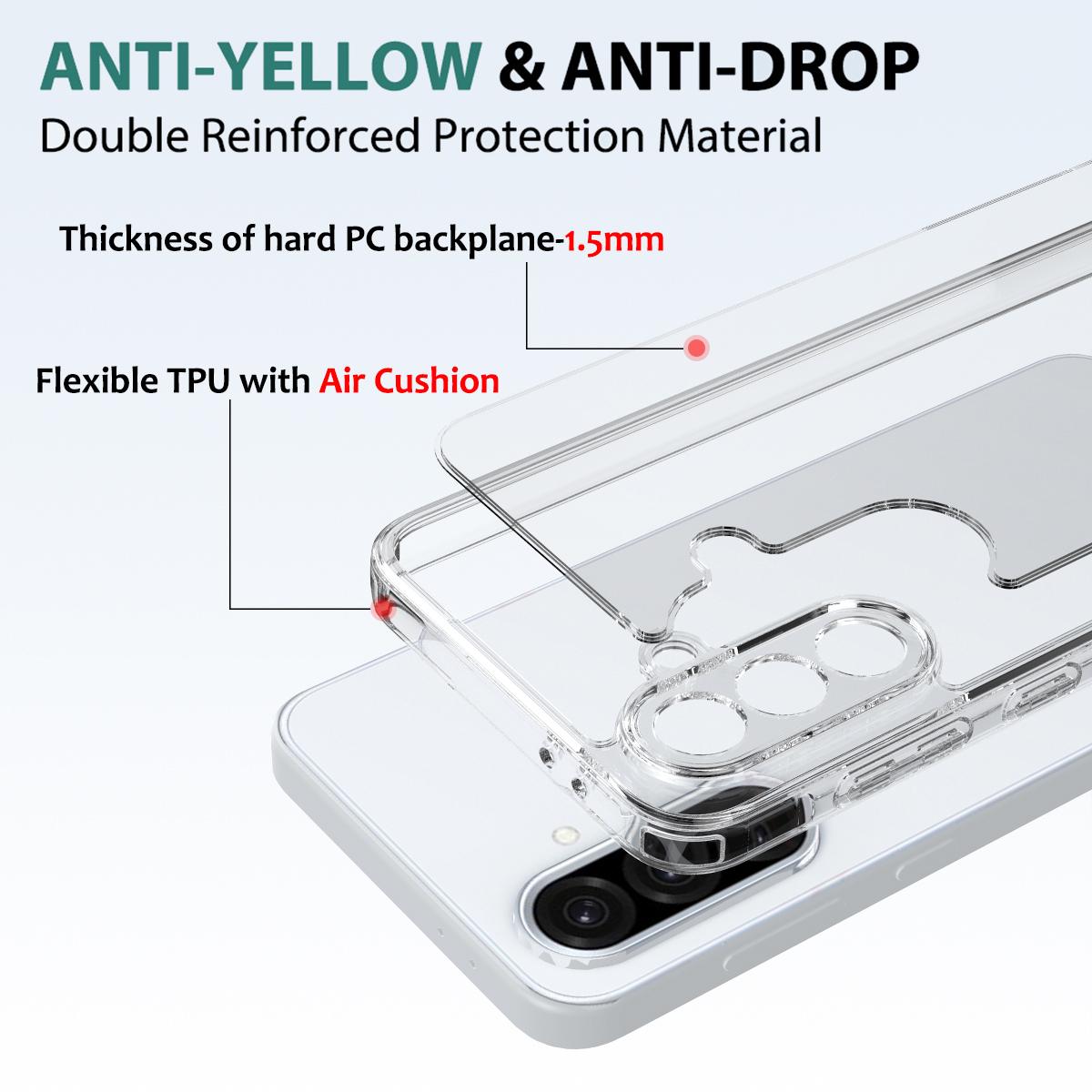 For Galaxy S26 FE 5G Scratchproof Acrylic TPU Phone Case - Transparent - EDA006801111A