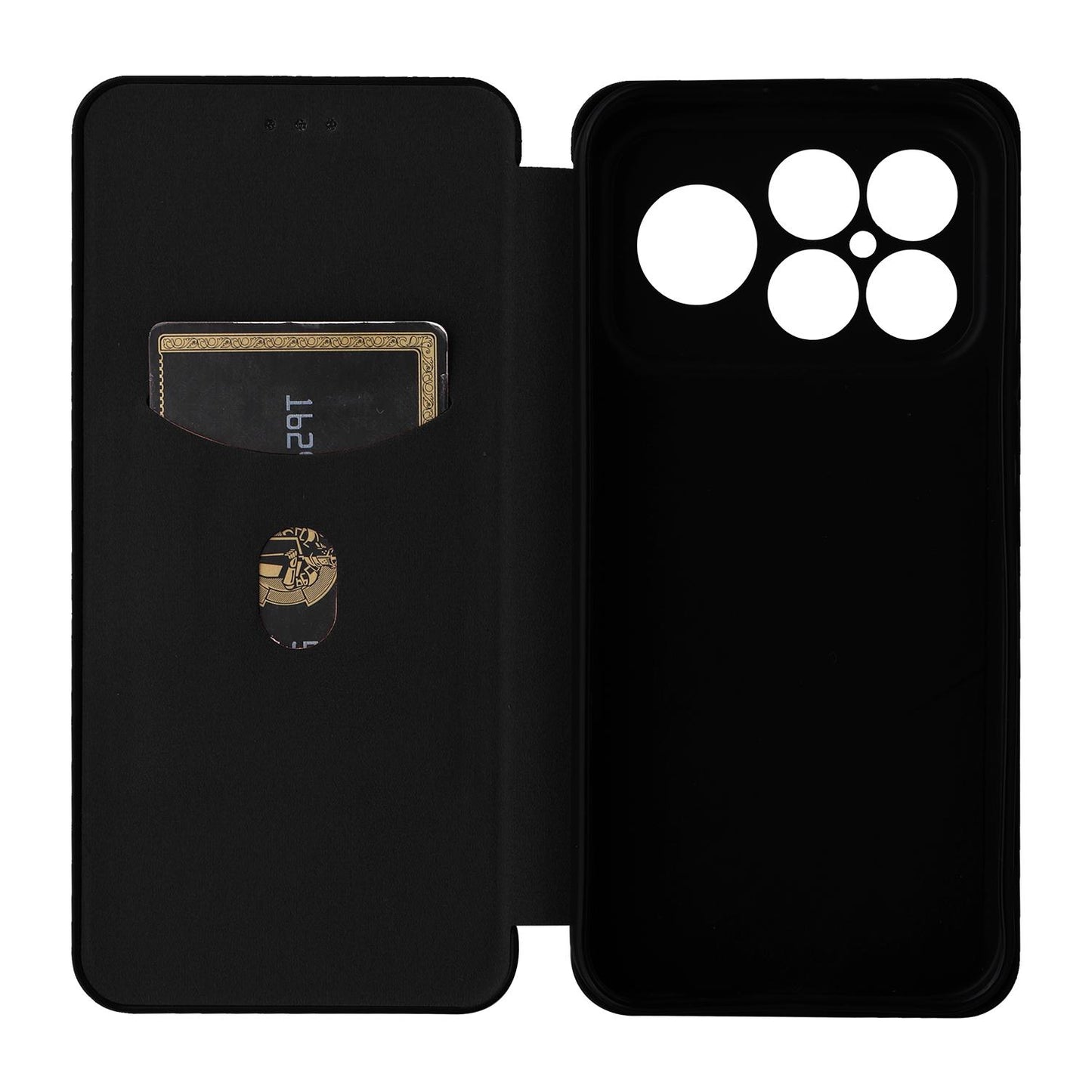 For Redmi K90 Pro Max 5G / Poco F8 Ultra Carbon Fiber Texture Flip Leather Phone Case(Black)