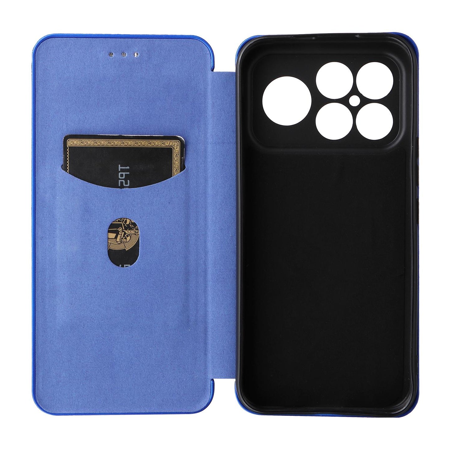 For Redmi K90 Pro Max 5G / Poco F8 Ultra Carbon Fiber Texture Flip Leather Phone Case(Blue)