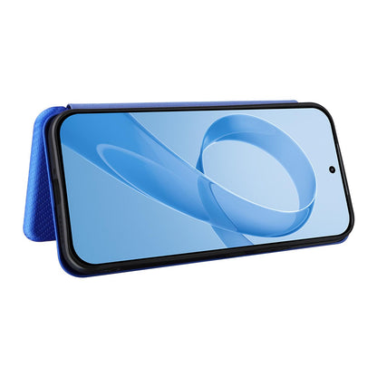 For Redmi K90 Pro Max 5G / Poco F8 Ultra Carbon Fiber Texture Flip Leather Phone Case(Blue)