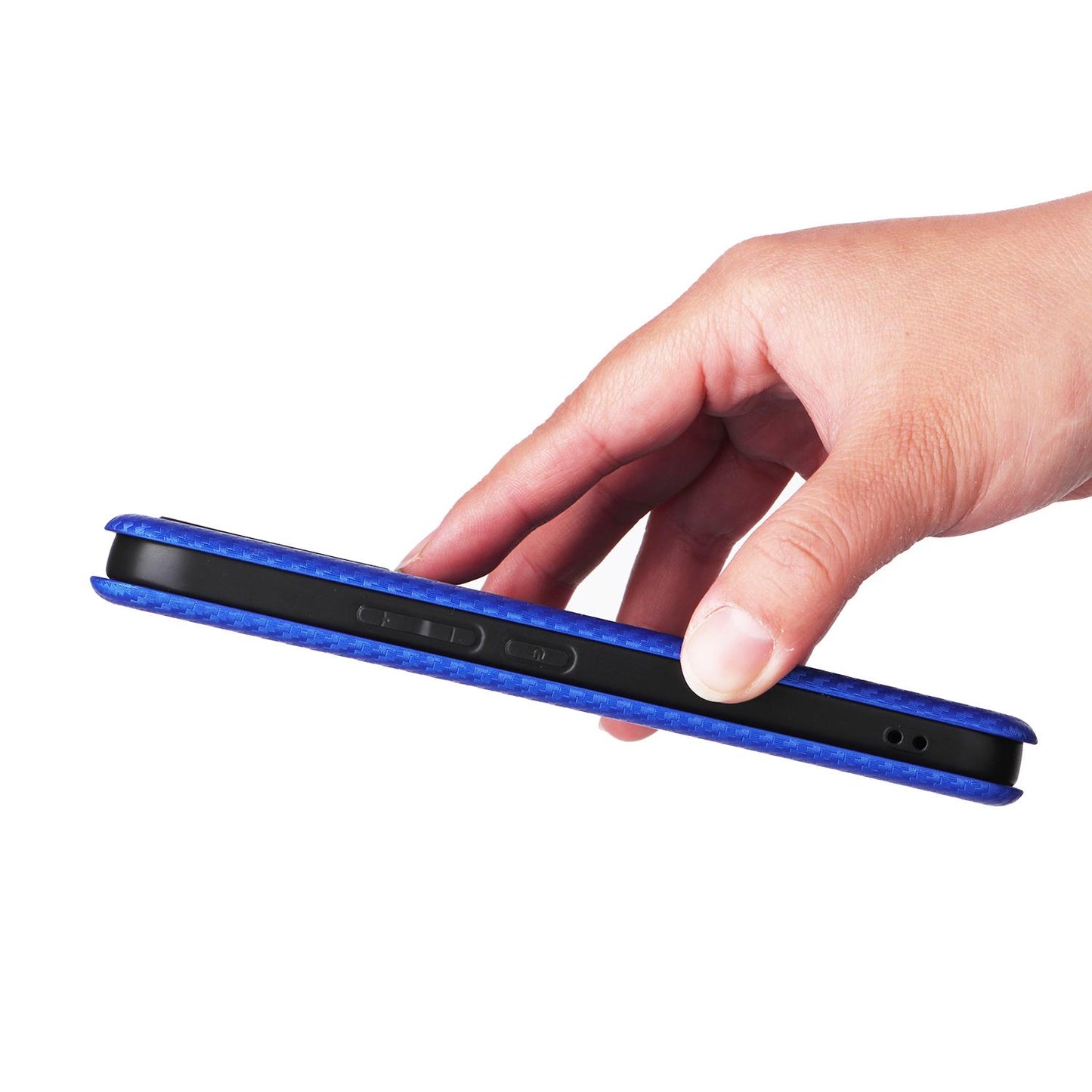 For Redmi K90 Pro Max 5G / Poco F8 Ultra Carbon Fiber Texture Flip Leather Phone Case(Blue)