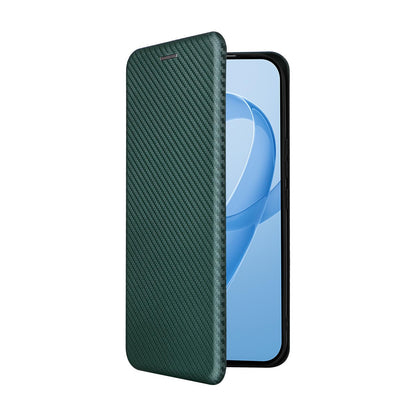 For Redmi K90 Pro Max 5G / Poco F8 Ultra Carbon Fiber Texture Flip Leather Phone Case(Green)