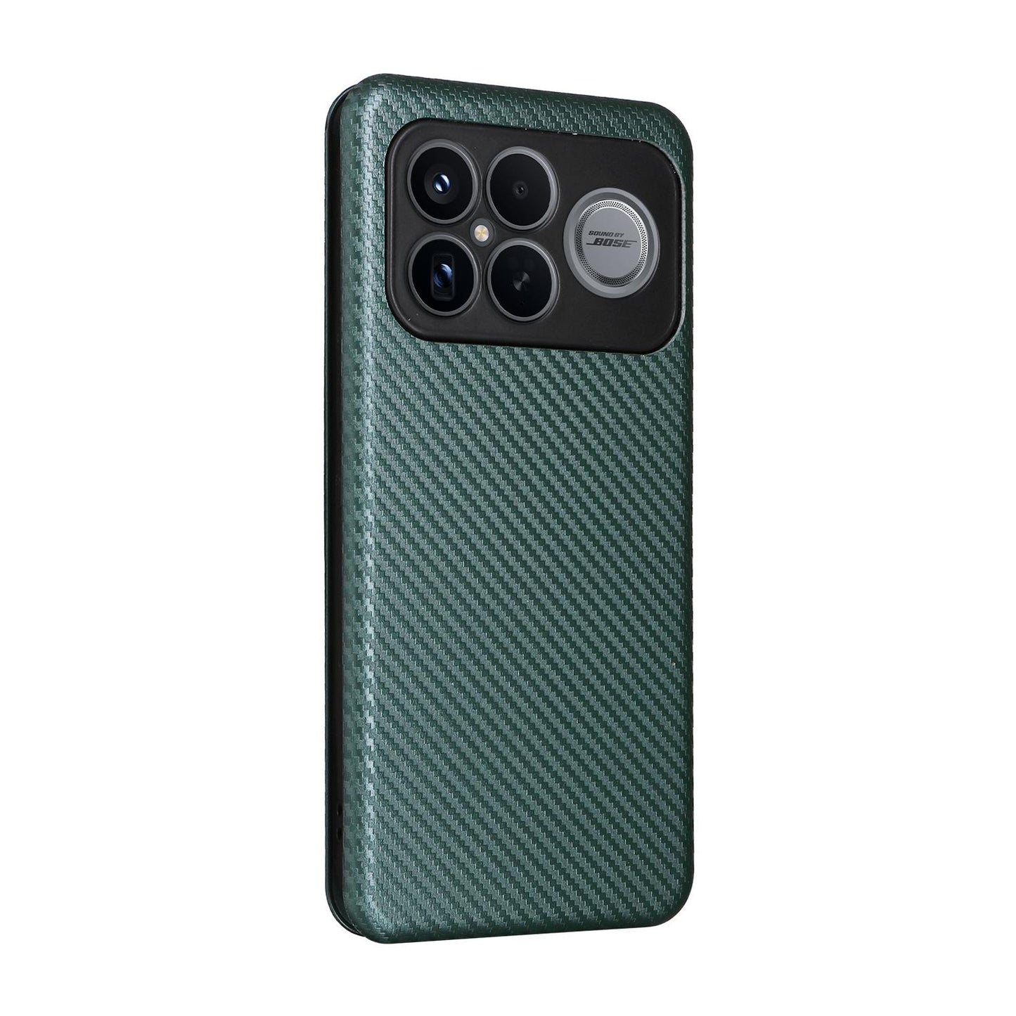 For Redmi K90 Pro Max 5G / Poco F8 Ultra Carbon Fiber Texture Flip Leather Phone Case(Green)