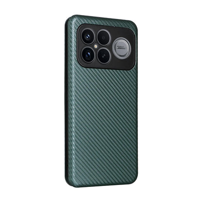 For Redmi K90 Pro Max 5G / Poco F8 Ultra Carbon Fiber Texture Flip Leather Phone Case(Green)