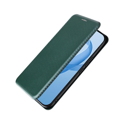 For Redmi K90 Pro Max 5G / Poco F8 Ultra Carbon Fiber Texture Flip Leather Phone Case(Green)