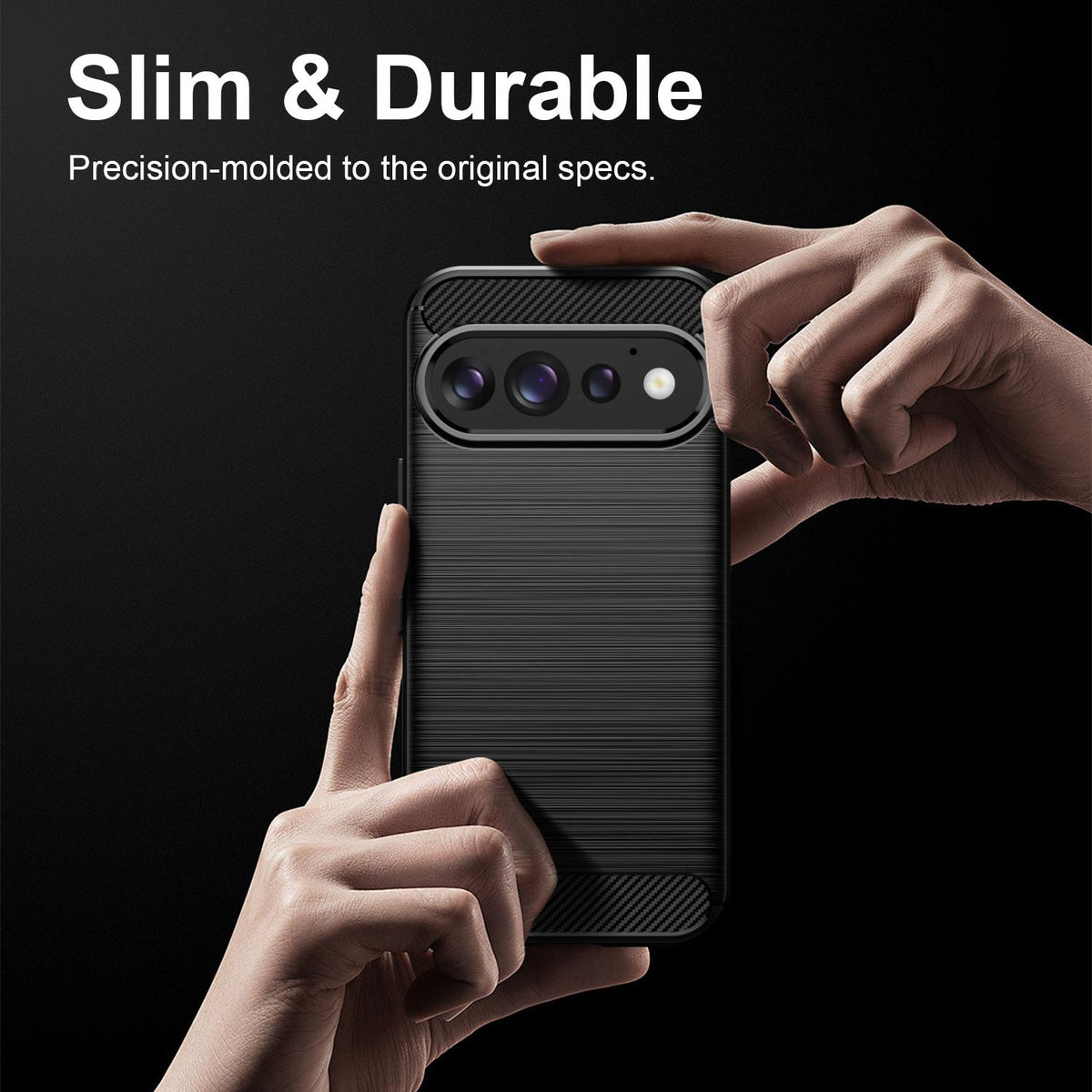 For Google Pixel 11 Carbon Fiber Brushed Texture TPU Phone Case - Black - EDA006821009A