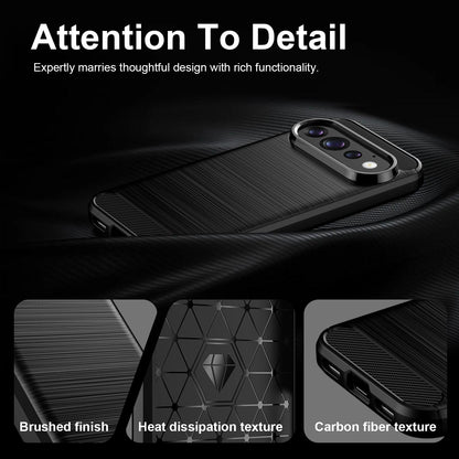 For Google Pixel 11 Pro Carbon Fiber Brushed Texture TPU Phone Case - Black - EDA006821010A