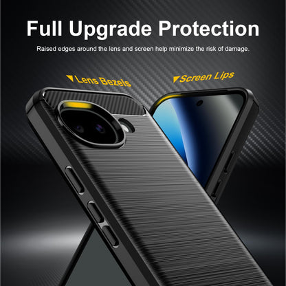 For Google Pixel 11a Carbon Fiber Brushed Texture TPU Phone Case - Black - EDA006821011A