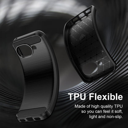 For Google Pixel 11a Carbon Fiber Brushed Texture TPU Phone Case - Black - EDA006821011A