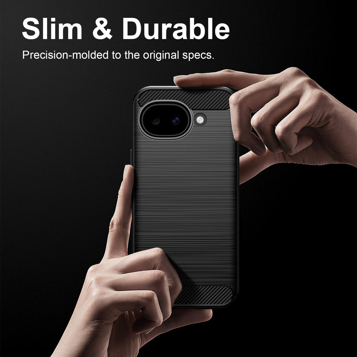 For Google Pixel 11a Carbon Fiber Brushed Texture TPU Phone Case - Black - EDA006821011A