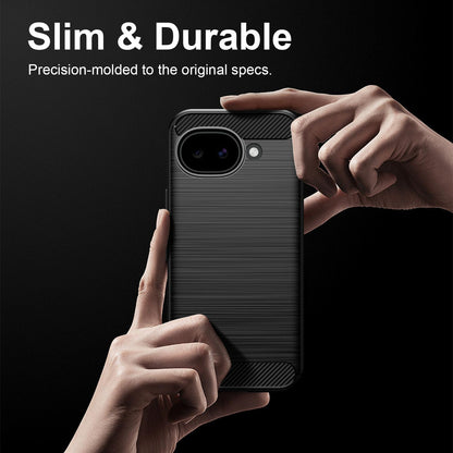 For Google Pixel 11a Carbon Fiber Brushed Texture TPU Phone Case - Black - EDA006821011A