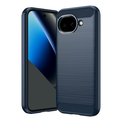 For Google Pixel 11a Carbon Fiber Brushed Texture TPU Phone Case - Blue - EDA006821011C