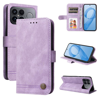For Redmi K90 Pro Max / Xiaomi Poco F8 Ultra 5G Skin Feel Life Tree Metal Button Leather Phone Case(Purple)