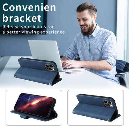 For Redmi K90 Pro Max / Xiaomi Poco F8 Ultra 5G Skin Feel Life Tree Metal Button Leather Phone Case(Blue)