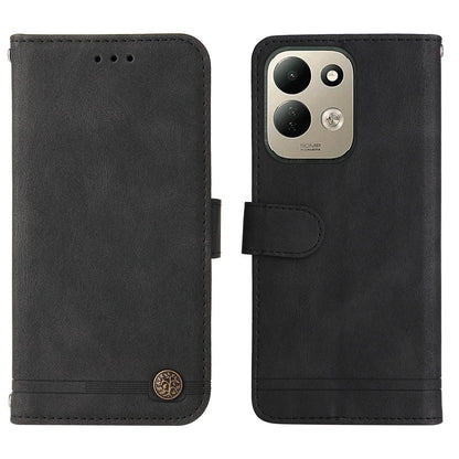 For Redmi 17 5G / 4G Global 170mm Skin Feel Life Tree Metal Button Leather Phone Case(Black)