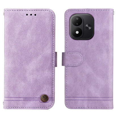 For Redmi Note 17 5G / 4G Global 171mm Skin Feel Life Tree Metal Button Leather Phone Case(Purple)