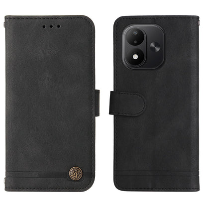 For Redmi Note 17 5G / 4G Global 171mm Skin Feel Life Tree Metal Button Leather Phone Case(Black)