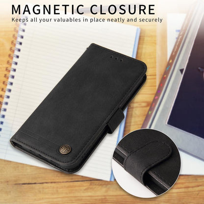 For Redmi Note 17 5G / 4G Global 171mm Skin Feel Life Tree Metal Button Leather Phone Case(Black)