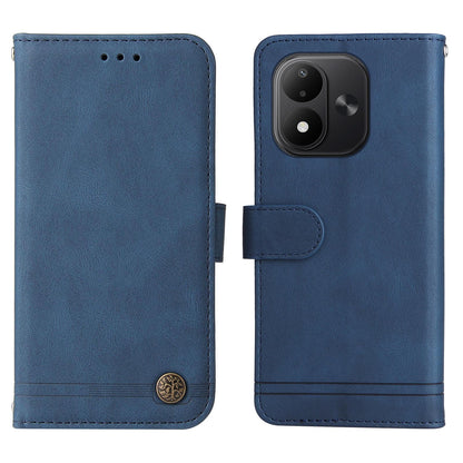 For Redmi Note 17 5G / 4G Global 171mm Skin Feel Life Tree Metal Button Leather Phone Case(Blue)