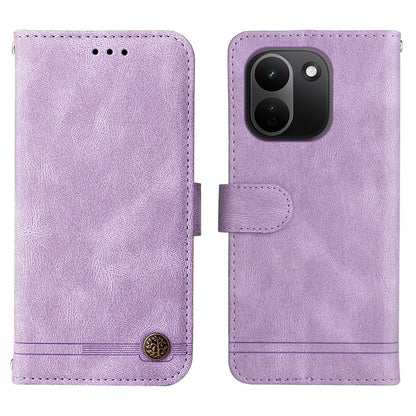 For Redmi Note 17 Pro+ 5G Global 163mm Skin Feel Life Tree Metal Button Leather Phone Case(Purple)