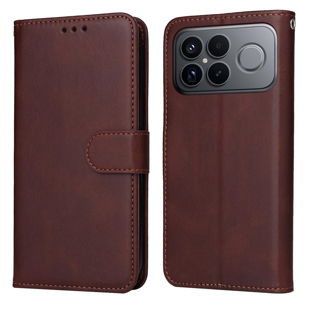 For Redmi K90 Pro Max / Xiaomi Poco F8 Ultra 5G Classic Calf Texture Flip Leather Phone Case(Brown)