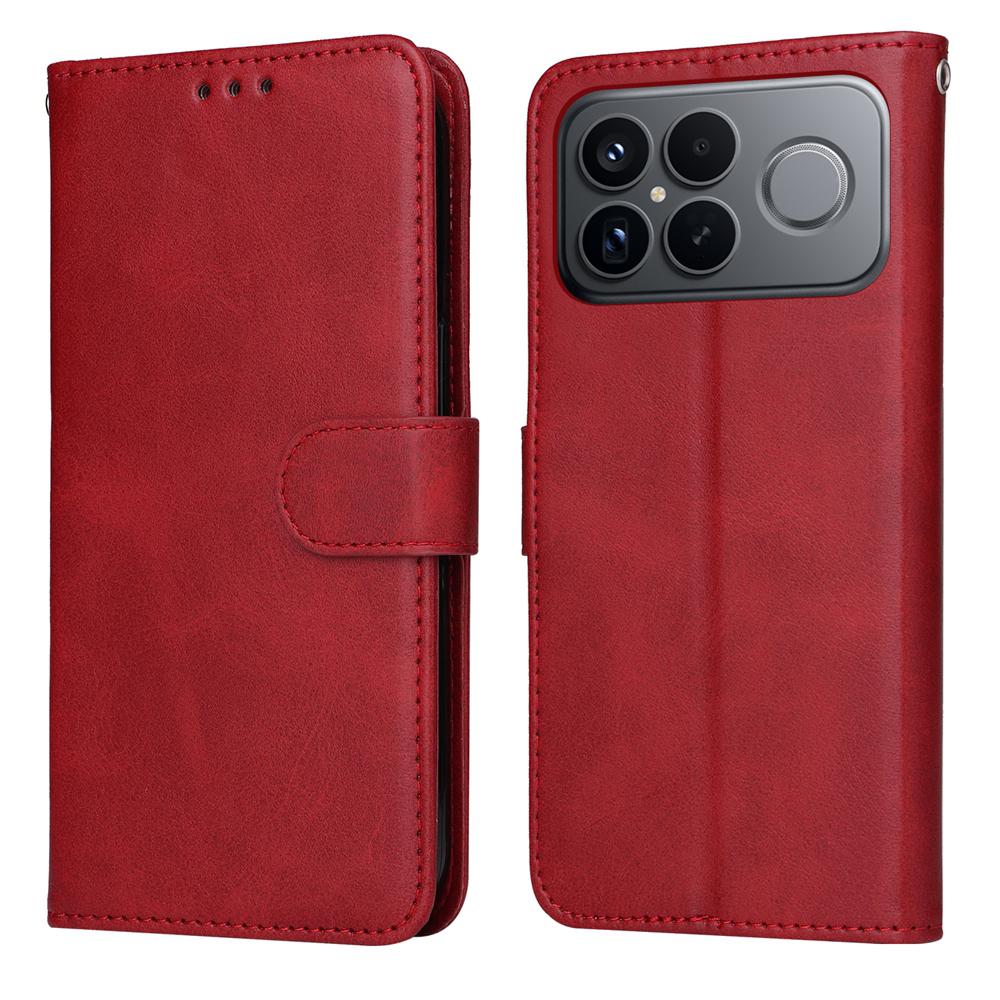 For Redmi K90 Pro Max / Xiaomi Poco F8 Ultra 5G Classic Calf Texture Flip Leather Phone Case(Red)