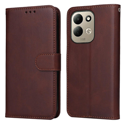 For Redmi 17 5G / 4G Global 170mm Classic Calf Texture Flip Leather Phone Case(Brown)
