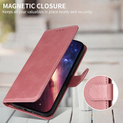 For Redmi 17 5G / 4G Global 170mm Classic Calf Texture Flip Leather Phone Case(Rose Gold)