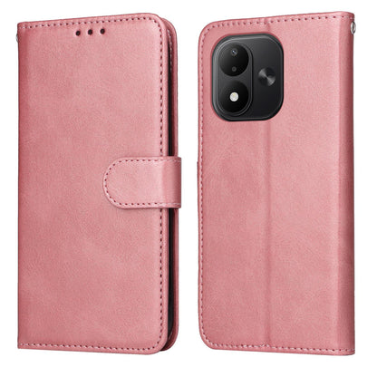 For Redmi Note 17 5G / 4G Global 171mm Classic Calf Texture Flip Leather Phone Case(Rose Gold)
