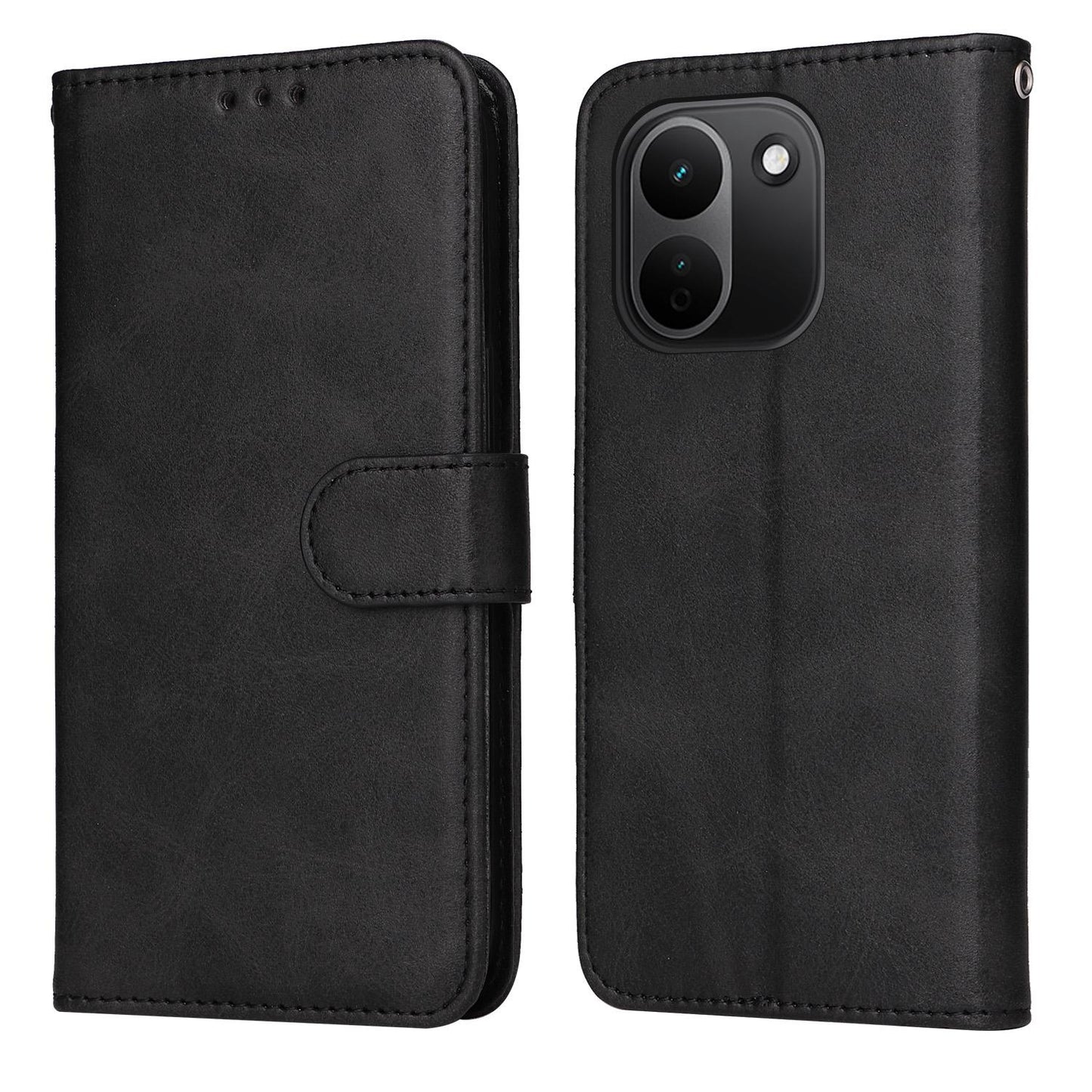 For Redmi Note 17 Pro+ 5G Global 163mm Classic Calf Texture Flip Leather Phone Case(Black)