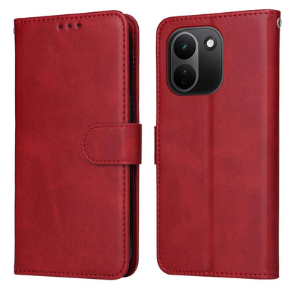 For Redmi Note 17 Pro+ 5G Global 163mm Classic Calf Texture Flip Leather Phone Case(Red)