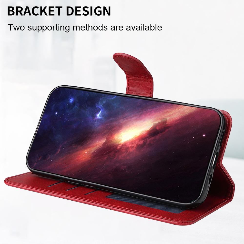 For Redmi Note 17 Pro+ 5G Global 163mm Classic Calf Texture Flip Leather Phone Case(Red)