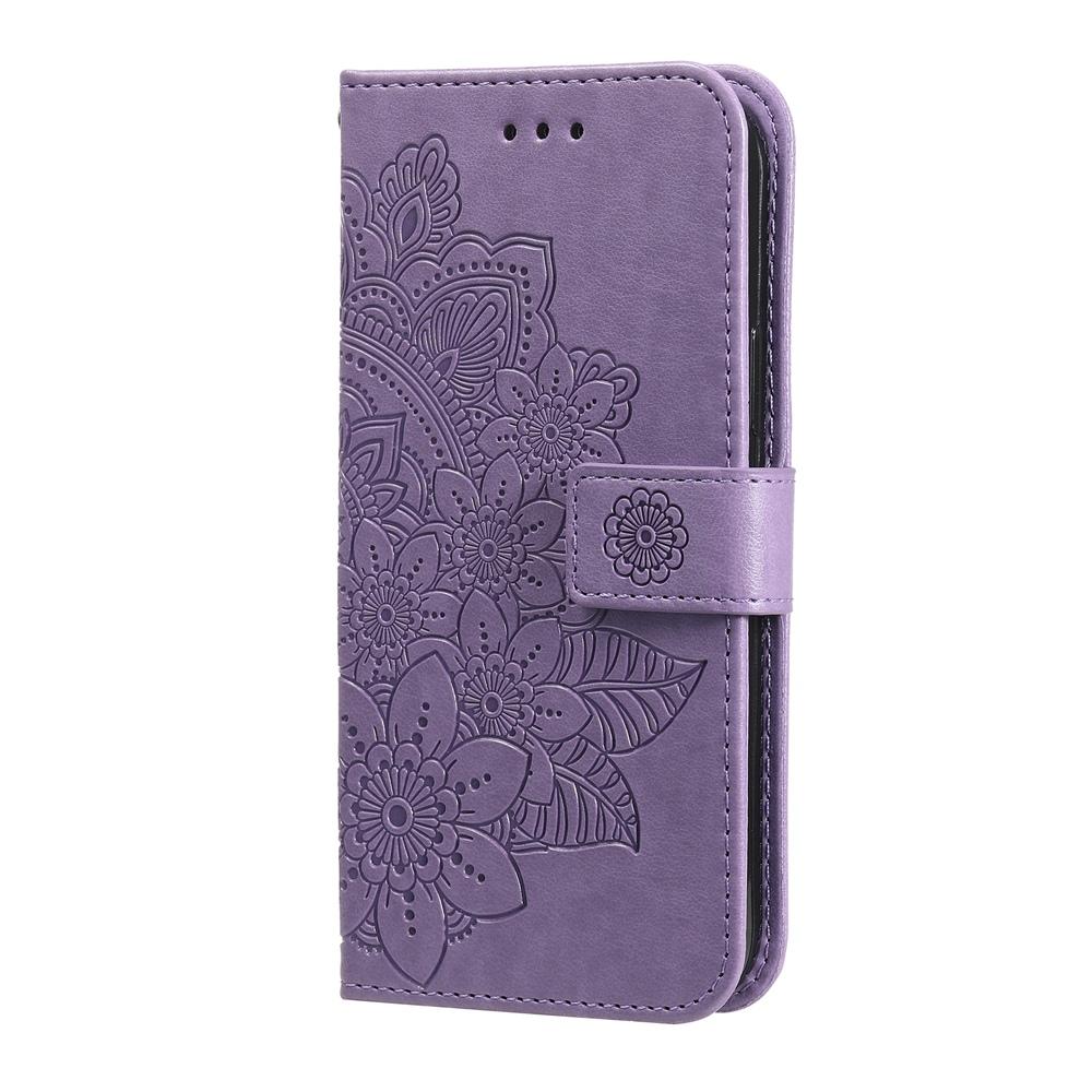 For Redmi K90 Pro Max / Xiaomi Poco F8 Ultra 5G Seven-petal Flowers Embossing Leather Phone Case(Light Purple)
