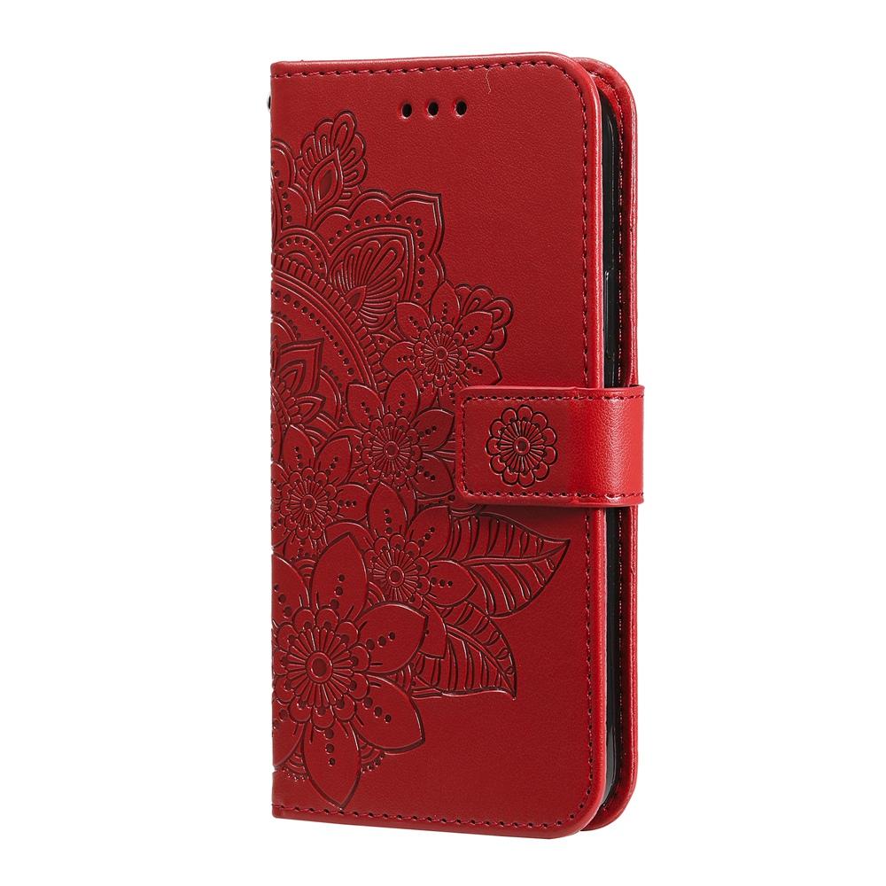 For Redmi K90 Pro Max / Xiaomi Poco F8 Ultra 5G Seven-petal Flowers Embossing Leather Phone Case(Red)