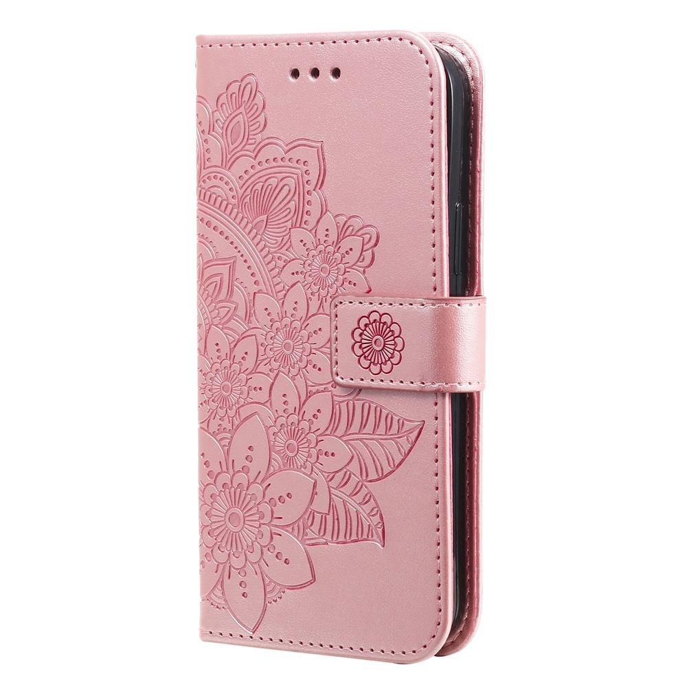 For Redmi K90 Pro Max / Xiaomi Poco F8 Ultra 5G Seven-petal Flowers Embossing Leather Phone Case(Rose Gold)