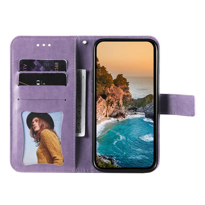 For Redmi 17 5G / 4G Global 170mm Seven-petal Flowers Embossing Leather Phone Case(Light Purple)