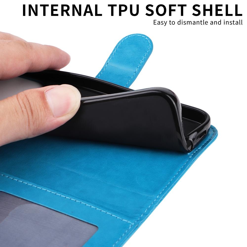 For Redmi 17 5G / 4G Global 170mm Embossed Sunflower Leather Phone Case(Blue)