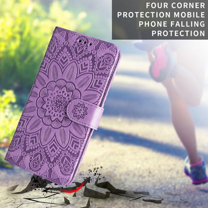 For Redmi Note 17 5G / 4G Global 171mm Embossed Sunflower Leather Phone Case(Purple)