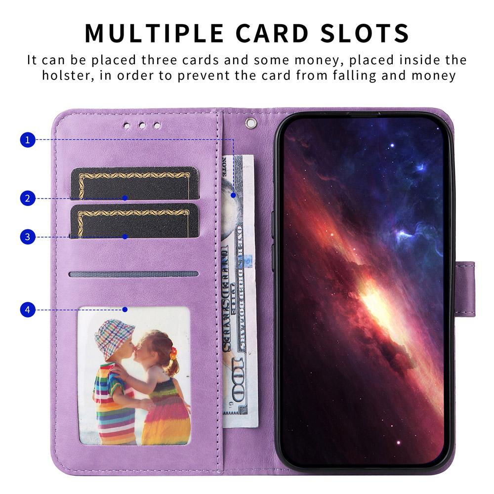 For Redmi Note 17 Pro+ 5G Global 163mm Embossed Sunflower Leather Phone Case(Purple)