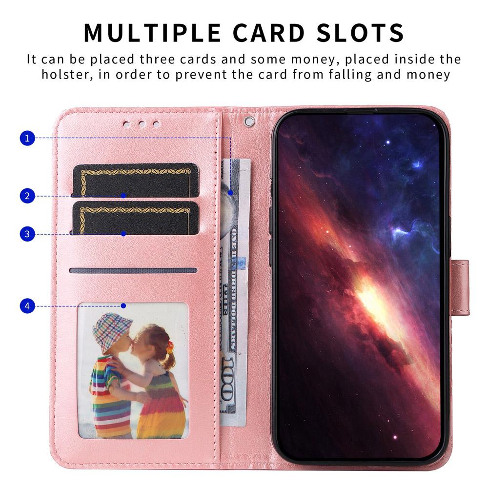 For Redmi Note 17 Pro+ 5G Global 163mm Embossed Sunflower Leather Phone Case(Rose Gold)