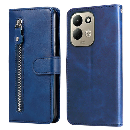 For Redmi 17 5G / 4G Global 170mm Fashion Calf Texture Zipper Leather Phone Case(Blue)