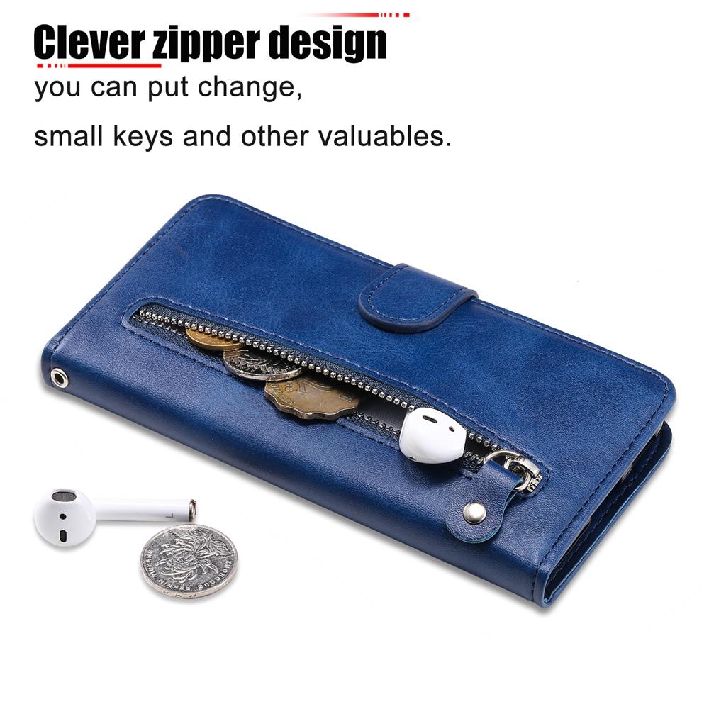 For Redmi 17 5G / 4G Global 170mm Fashion Calf Texture Zipper Leather Phone Case(Blue)