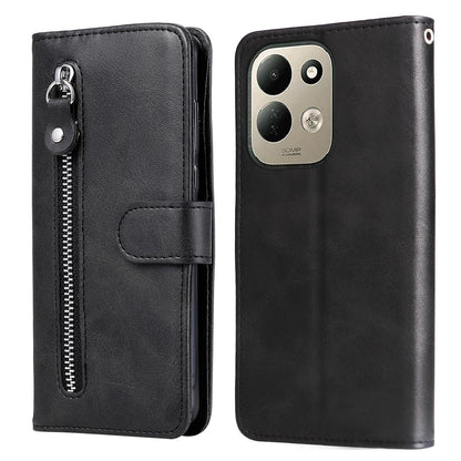 For Redmi 17 5G / 4G Global 170mm Fashion Calf Texture Zipper Leather Phone Case(Black)