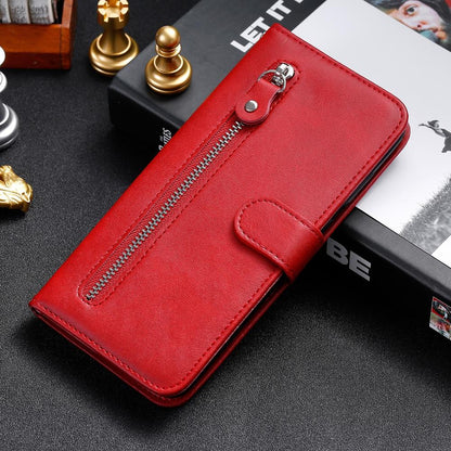 For Redmi 17 5G / 4G Global 170mm Fashion Calf Texture Zipper Leather Phone Case(Red)