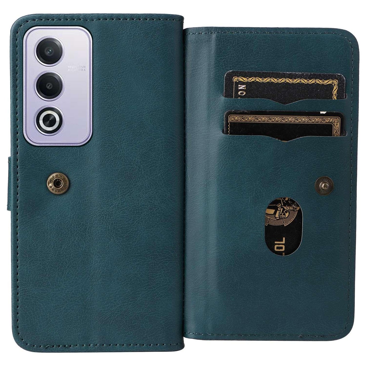 For Xiaomi Poco C95 Pro Multi-Function Wallet 10 Card Slots Leather Phone Case(Dark Green)