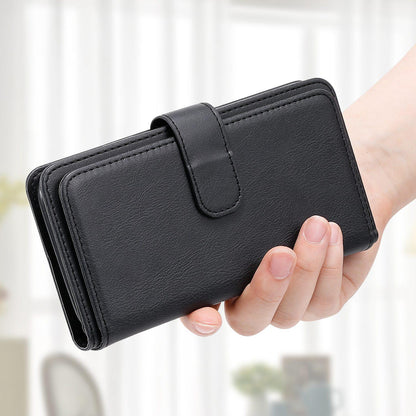 For Xiaomi Poco C95 Pro Multi-Function Wallet 10 Card Slots Leather Phone Case(Black)