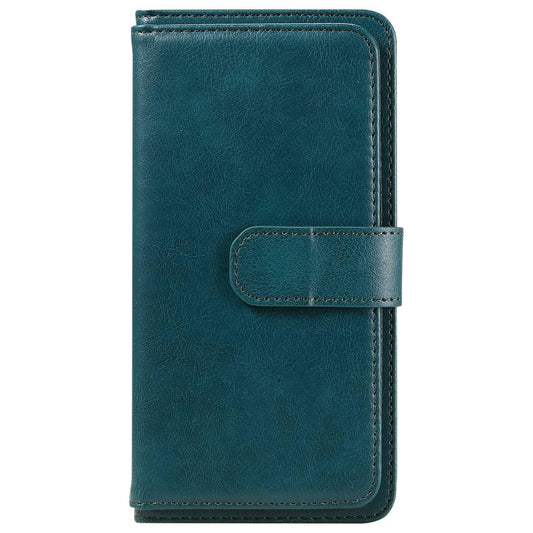 For Redmi 17 5G / 4G Global 170mm Multi-Function Wallet 10 Card Slots Leather Phone Case(Dark Green)