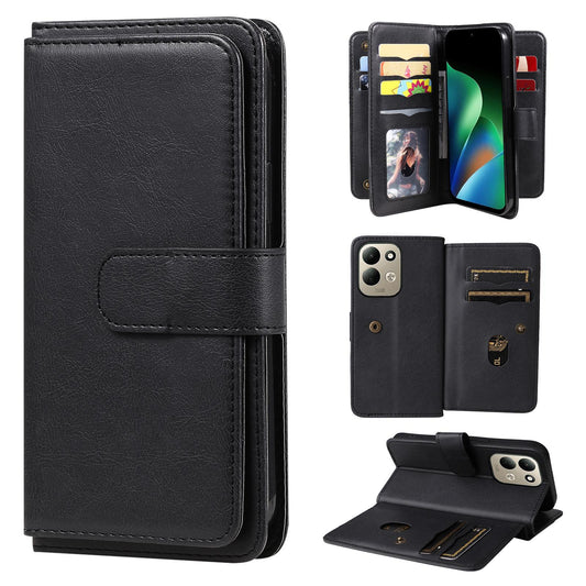 For Redmi 17 5G / 4G Global 170mm Multi-Function Wallet 10 Card Slots Leather Phone Case(Black)