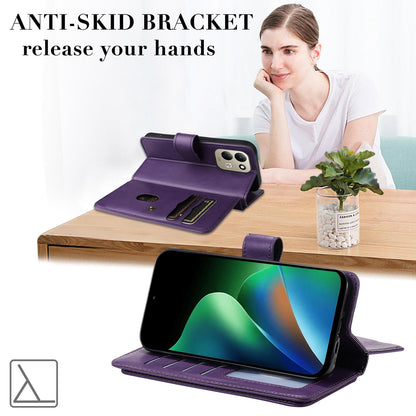 For Redmi 17 5G / 4G Global 170mm Multi-Function Wallet 10 Card Slots Leather Phone Case(Violet)