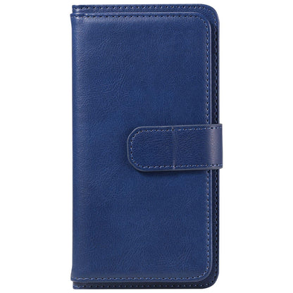 For Redmi 17 5G / 4G Global 170mm Multi-Function Wallet 10 Card Slots Leather Phone Case(Dark Blue)